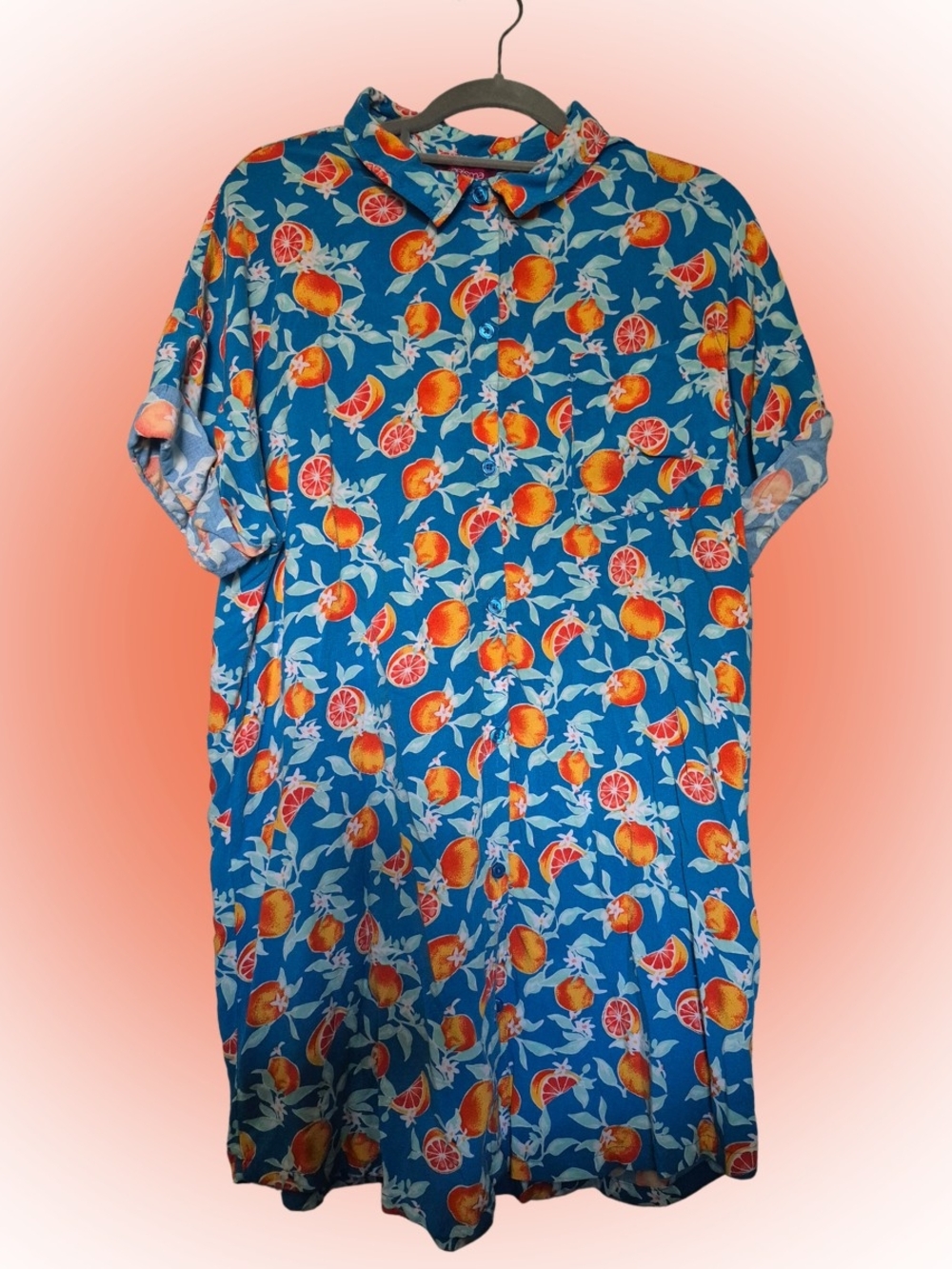 Orange Collared Dress